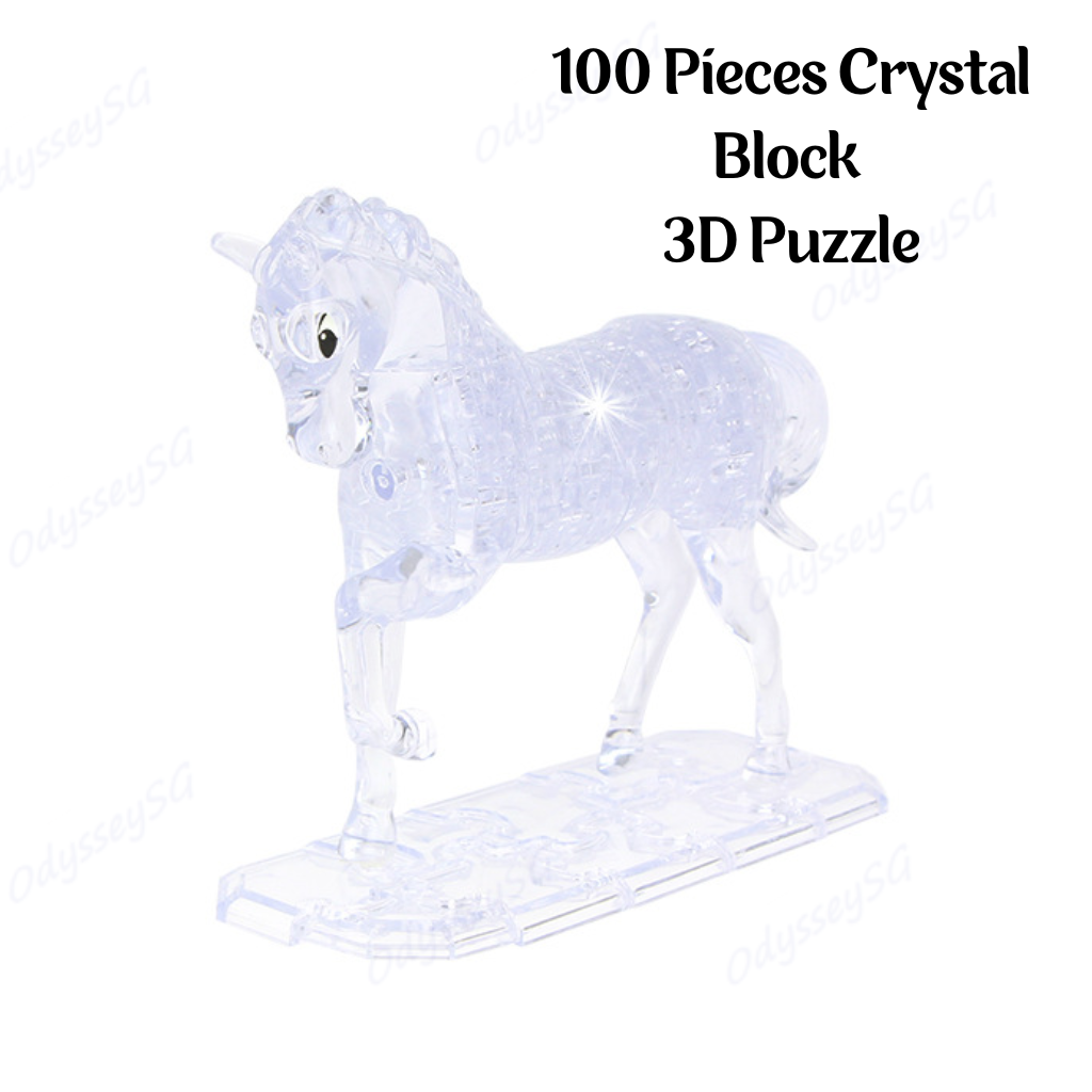3D Crystal Puzzle - Horse - 100 Pcs Jigsaw Puzzle