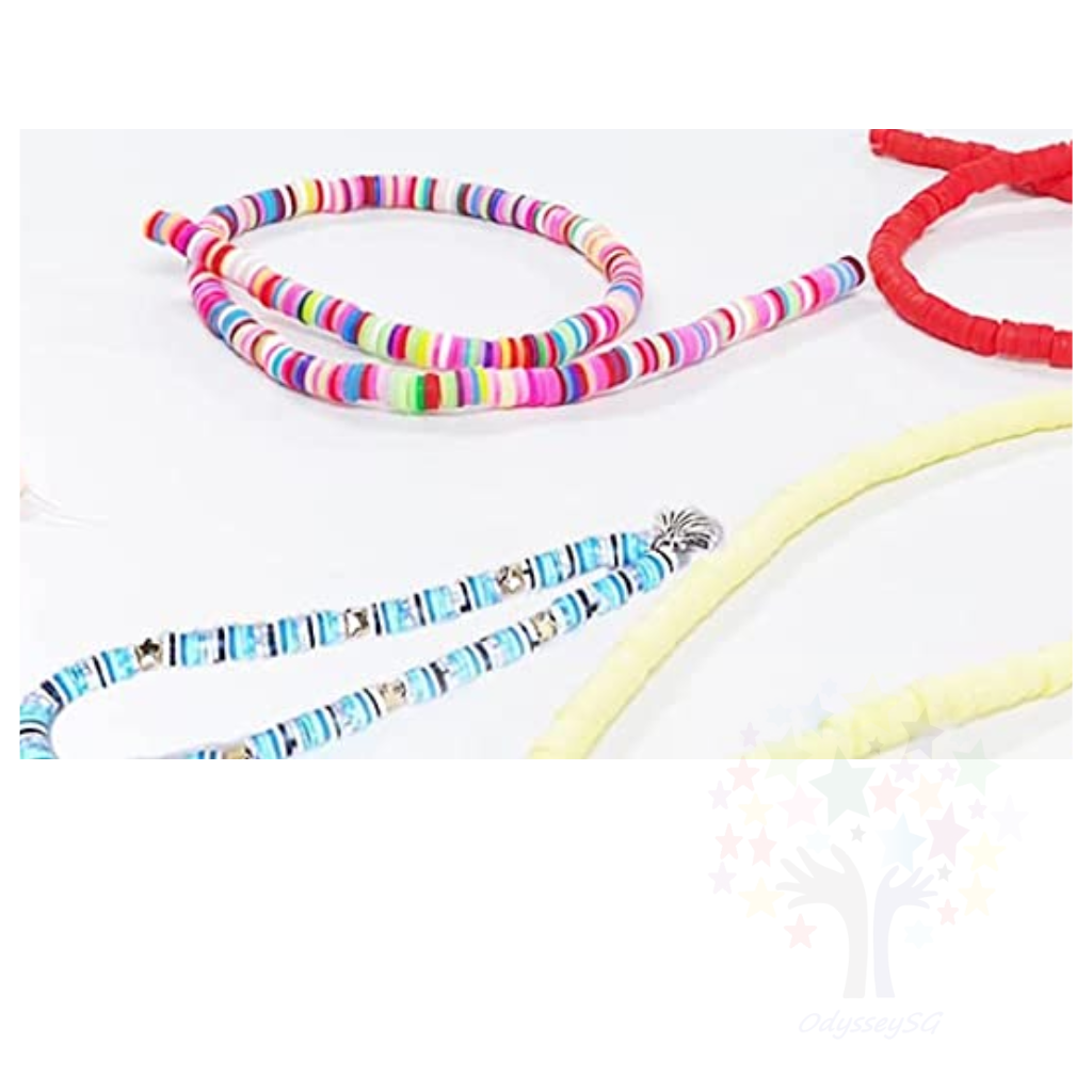 6mm Polymer Clay beads - DIY Bracelet Jewellery Beads kit - 4000 Beads - With Free String