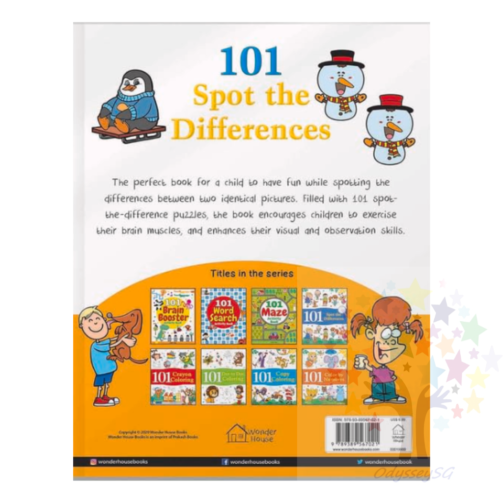 101 Spot the Differences: Children Fun Activity Books - Observation / Focus skills - Age 3 and Above