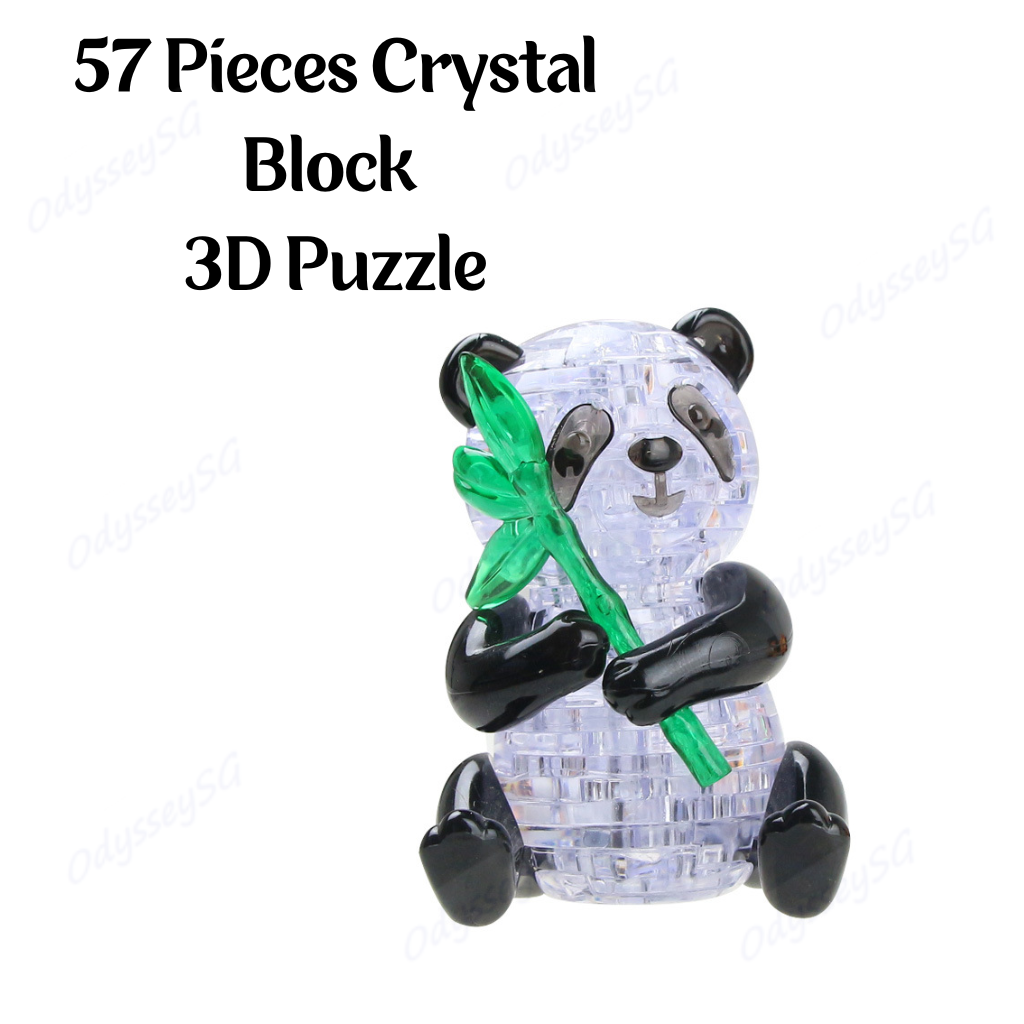 3D Crystal Puzzle - Panda - 57 Pcs Jigsaw Puzzle