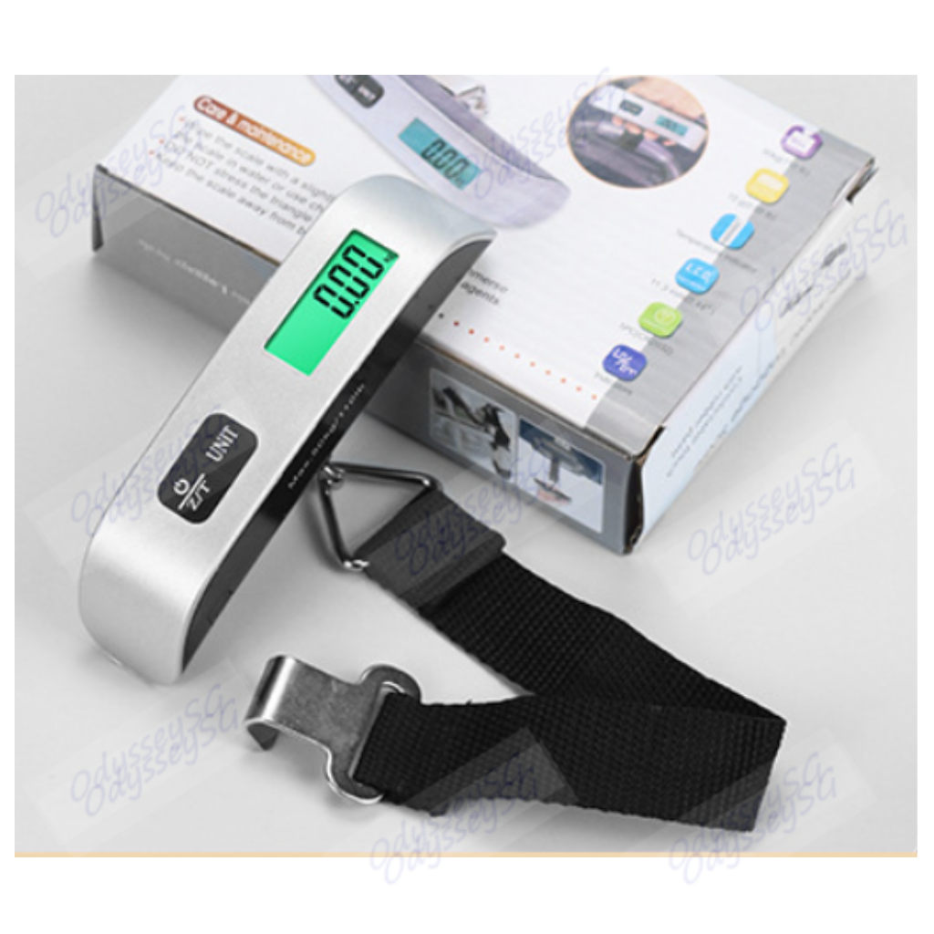 Portable Digital Pocket Luggage Hanging Scale - 50KG / 110 Lb Suitcase Baggage Travel Weighing Scale