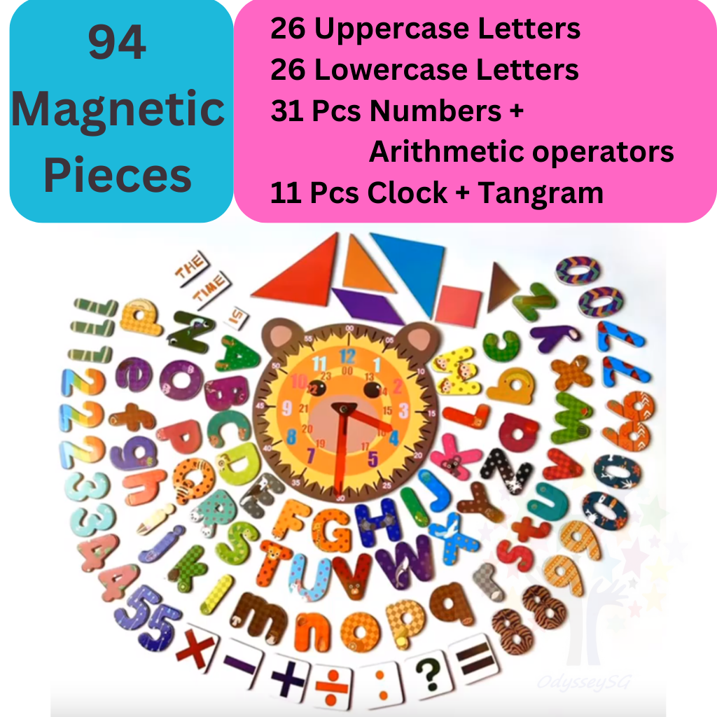 Magnetic Early Learning Fridge Set - 94 Pcs Alphanumberic Magnet pcs