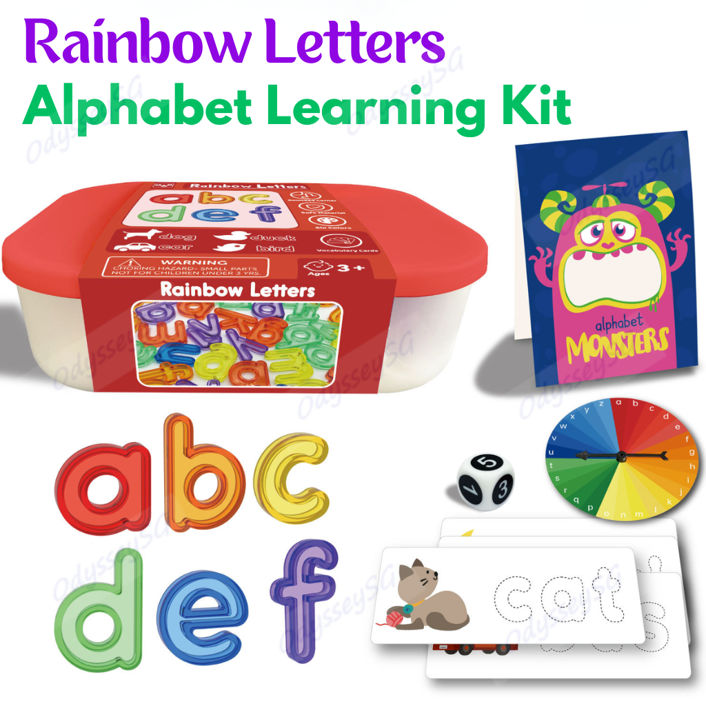Rainbow Letters Alphabet Upper & Lower Case Letters set Children Kids Educational Toy Games