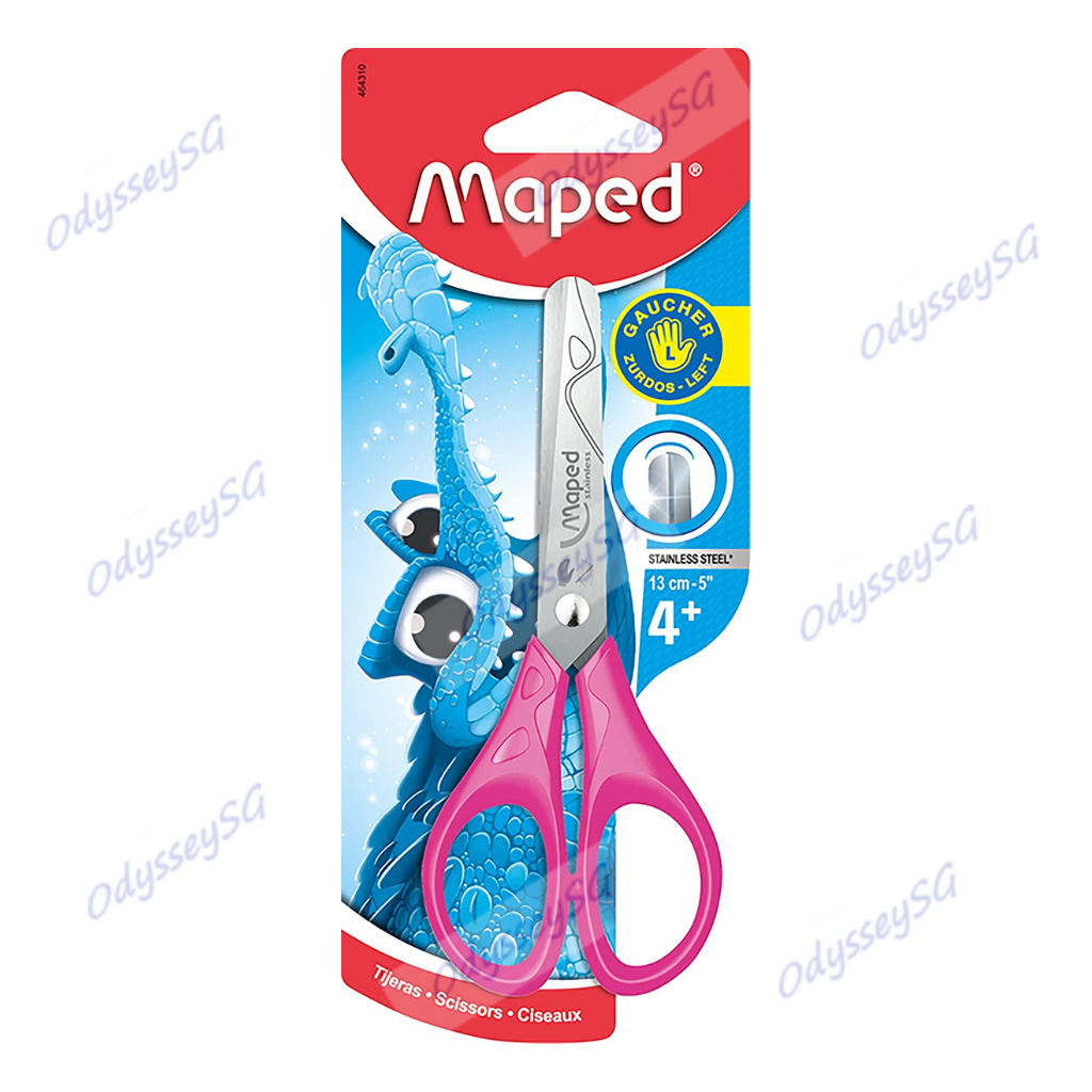 Maped Essential Ergonomic Scissors - Left Hand scissors - 13 CM - Age 4 and above