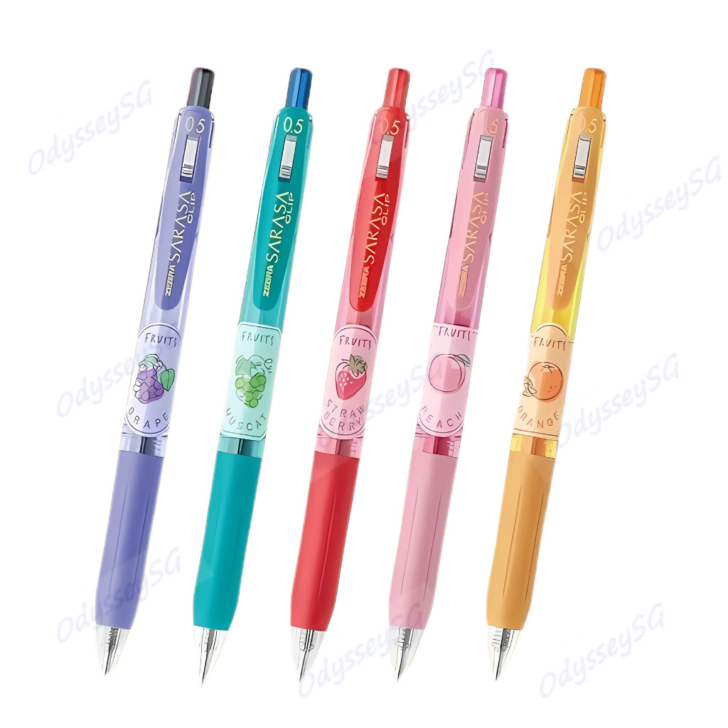 Zebra Sarasa Clip - Fruit scented pens - 5 pens pack set - LIMITED EDITION