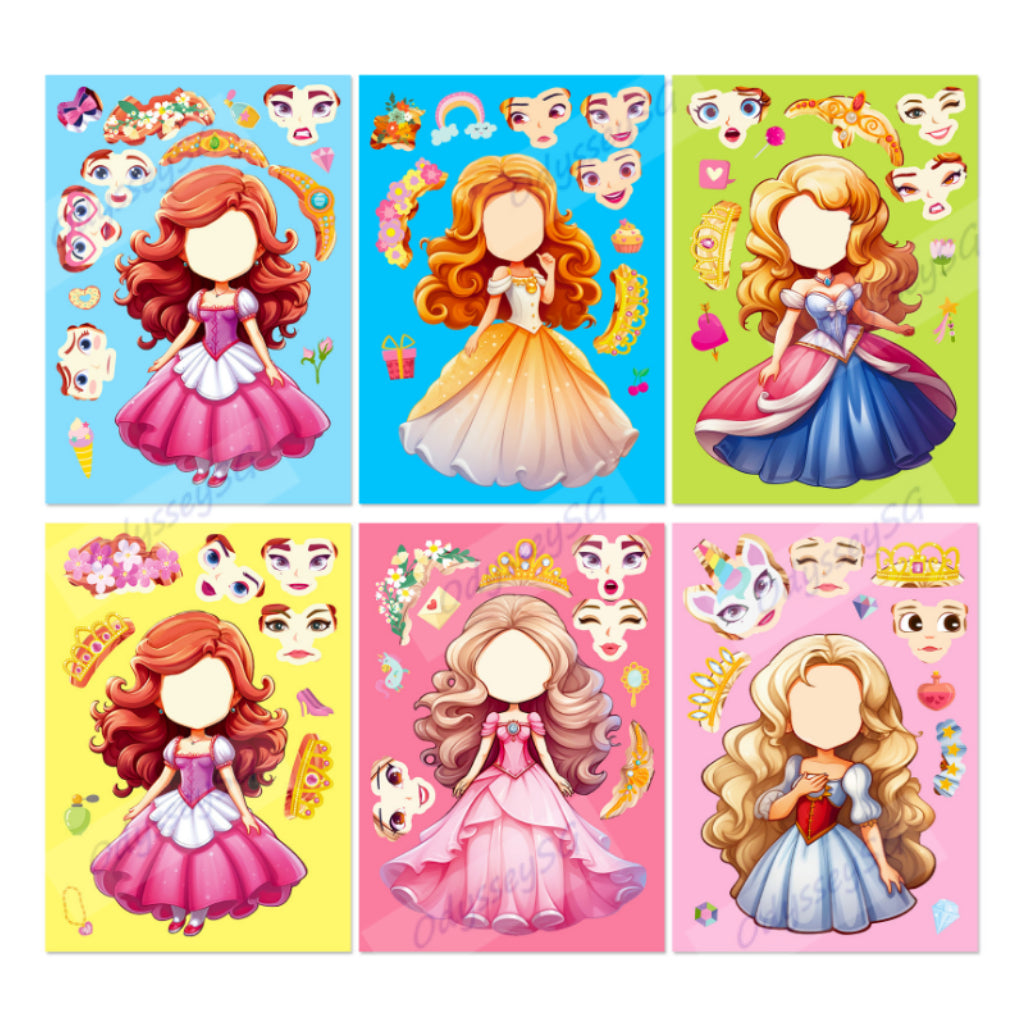 Decorate your own - Sticker scenes - 6 pcs per set - Car / Princess / Dessert - Children Party gifts