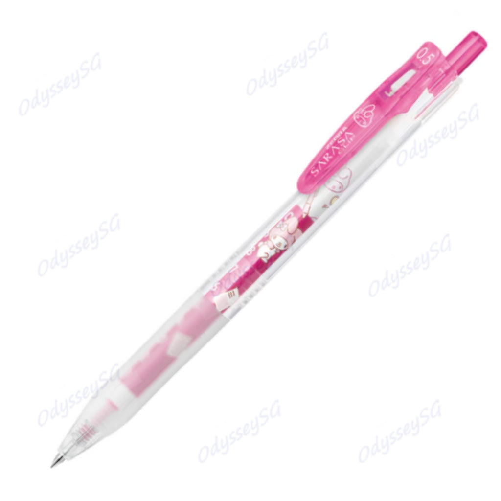 Zebra Sanrio Sarasa Clip Rollerball Gel Pen – 0.5mm Cute Kawaii Pen – Kuromi / Hello Kitty
