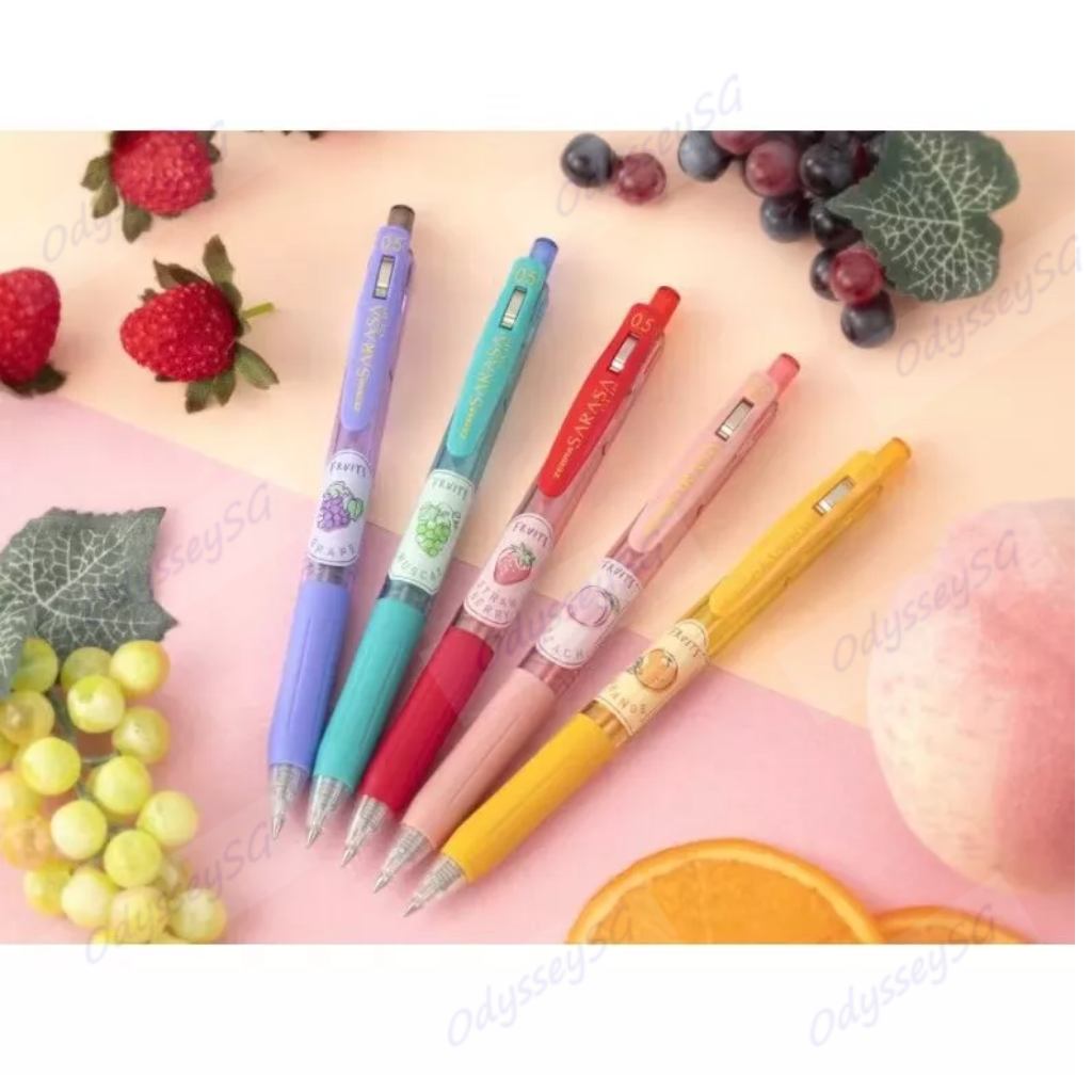 Zebra Sarasa Clip - Fruit scented pens - 5 pens pack set - LIMITED EDITION