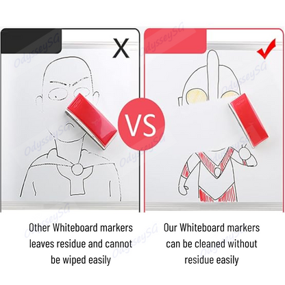 8 Pcs Magnetic Whiteboard Marker Set / Magnetic Whiteboard Eraser - Kids Office School Supplies