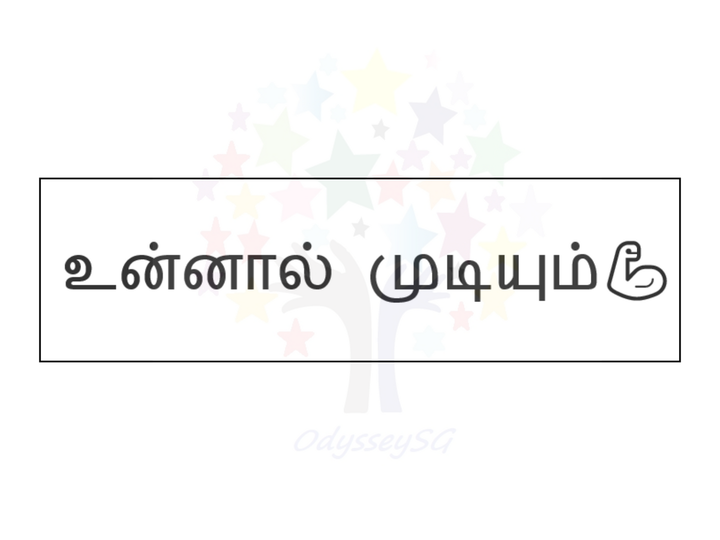 Teacher motivational and Reward stamps Tamil - Rectangle - 11 x 25 mm - Tamil - 3 colours available