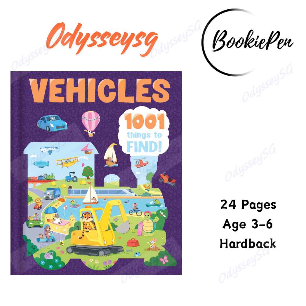 Vehicles: 1001 Things To Find (Search and Find Activity Book) - CHildren Activity Book - Age 3 - 6