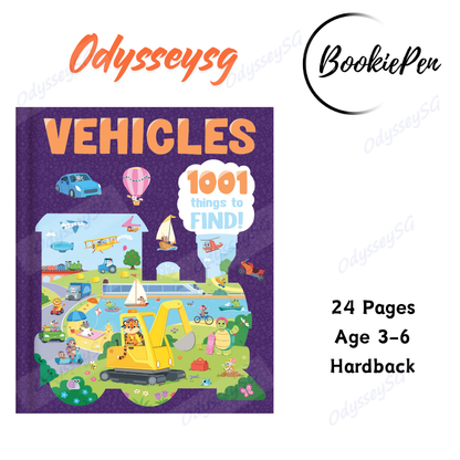 Vehicles: 1001 Things To Find (Search and Find Activity Book) - CHildren Activity Book - Age 3 - 6