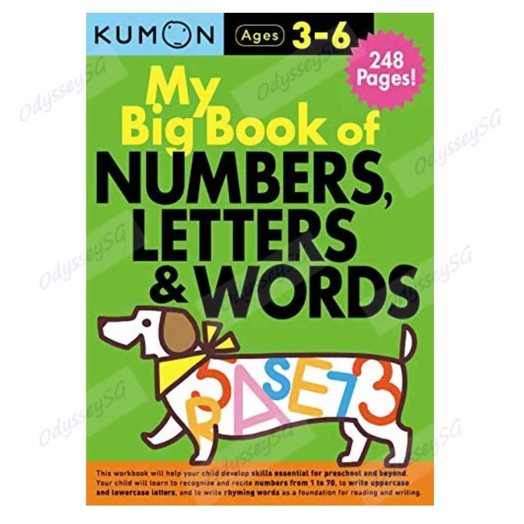 My Big Book of Numbers, Letters, and Words (Bind-up) - Age 3-6 - Kindergarten activity workbook