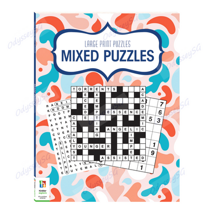 Large Print Puzzles - Mixed Puzzles - Sudoku / Wordsearch / Crossword