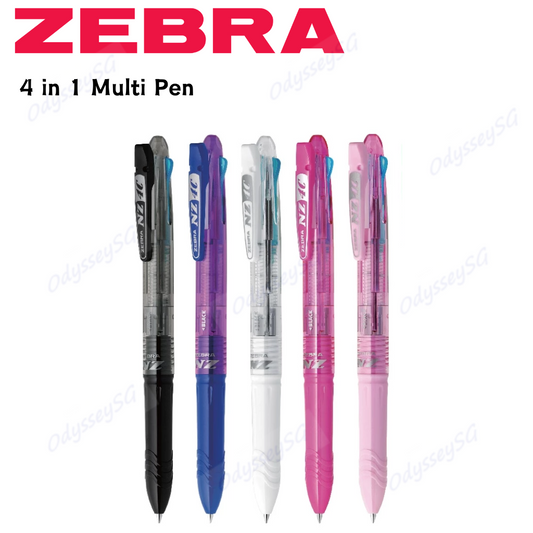 Zebra NZ4C Multi-Color Ballpoint Pen – 4 Ink Colors in One