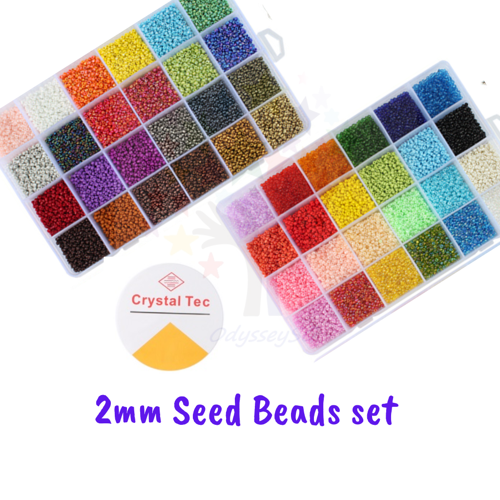 2mm Seed Beads Set – 16,800Pcs Tiny Glass Beads for DIY Jewelry Making Kit , Bracelet , Necklace Beads, Craft Beading Supplies for Kids & Adults