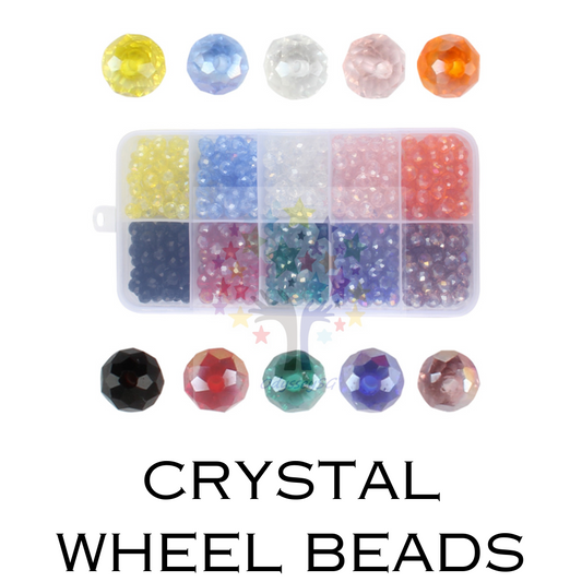 Crystal Wheel Rondelle Beads - 6mm x 5mm - DIY Beads - 500 Pcs - Free Crystal String
