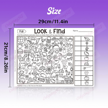 Look and Find Children Activity Book - Search Color - 48 Page | Visual Search Preschool Activity