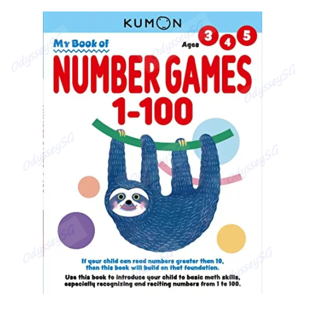 Kumon My Book of Number Games 1-100 - AGE 3-5 - Maths children activity book