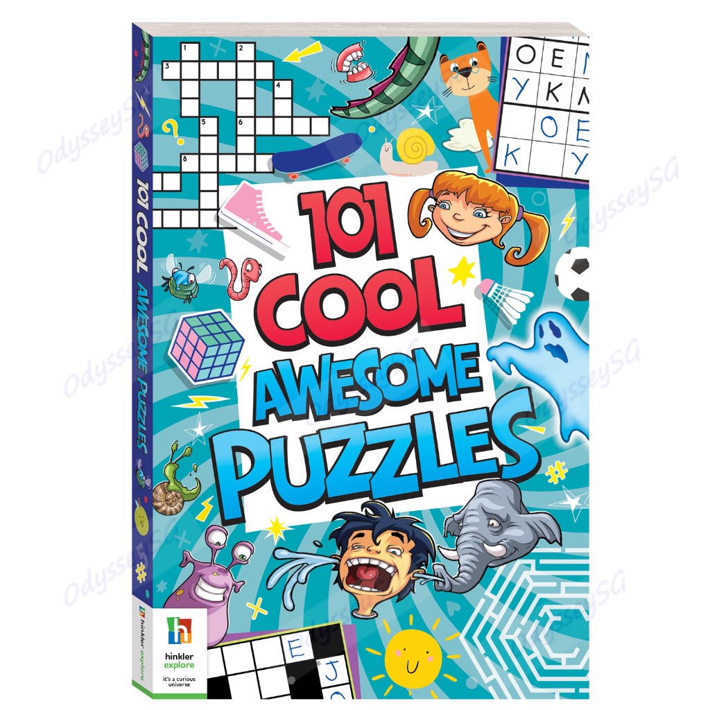 101 Cool Awesome Puzzles / Mazes / Word search / Sudoku / Crossword - Age 6-12