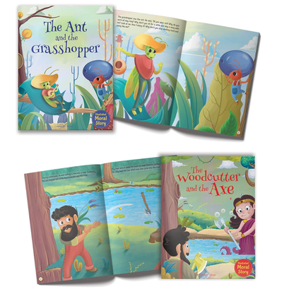 Illustrated Classic Moral Stories Collection (Pack of 10 Books ) | Timeless Treasures Bedtime Story Books for Kids  | llustrated Storybooks for Ages 3–6