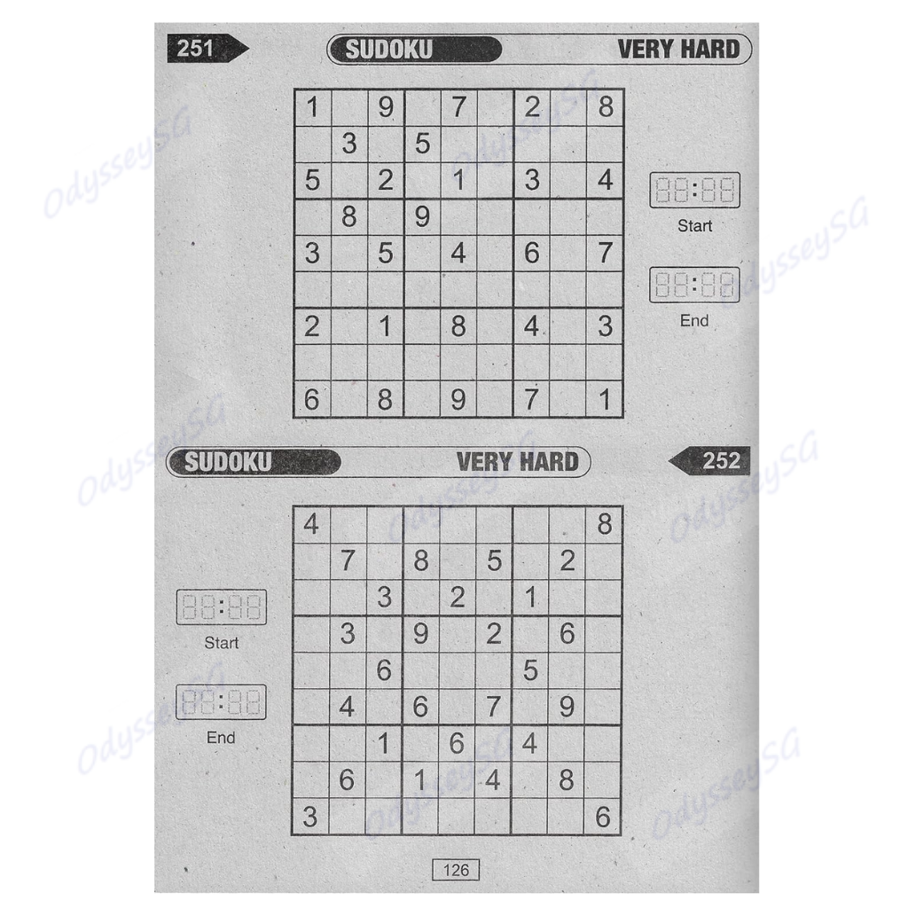 [4 Book set] Large Print Sudoku Puzzle Books for Adults and Teens - Sudoku Activity Book Set