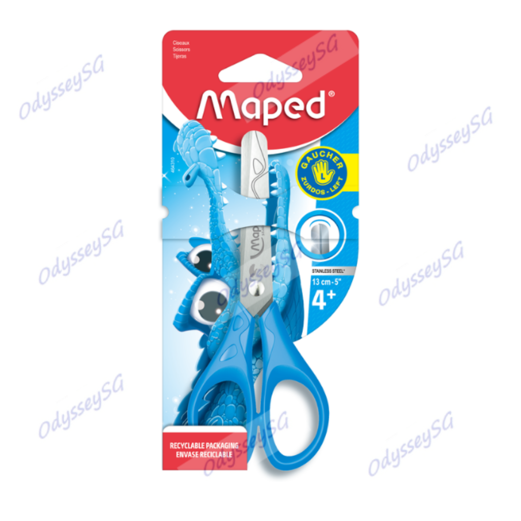 Maped Essential Ergonomic Scissors - Left Hand scissors - 13 CM - Age 4 and above