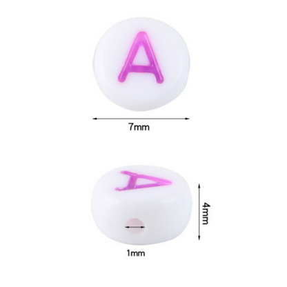 1400 Pcs - Alphabet Letter Beads - DIY bracelet / necklace letter beads - FREE CRYSTAL STRING-Each Bead 4*7mm