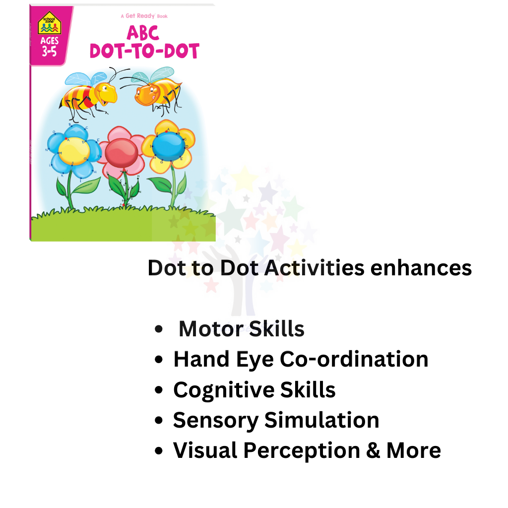 ABC Dot-to-Dot - Preschool children activity book - Age 3-5 - Alphabets Puzzles