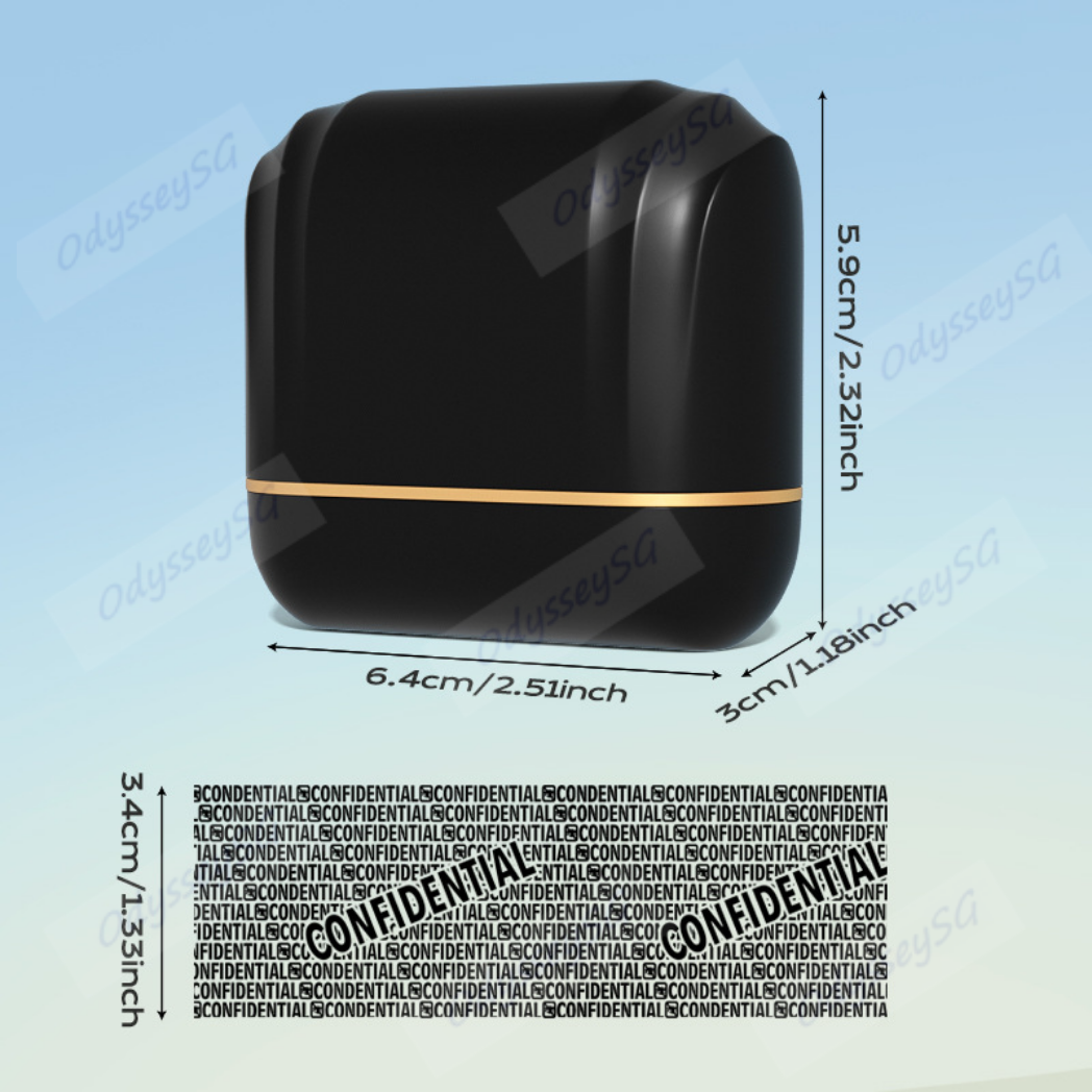 Self Inking Privacy Roller Stamp - Confidential Stamp to Secure documents