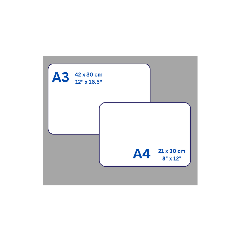 Magnetic Soft whiteboard - Fridge Magnetic Board - A4 /A3 Size- Free Markers