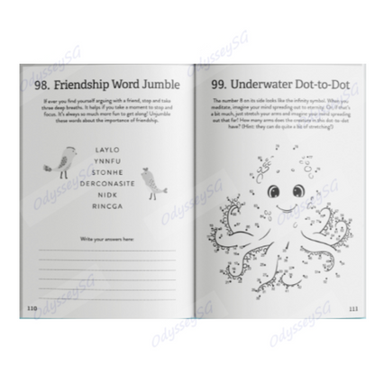 101 Cool Awesome Puzzles / Mazes / Word search / Sudoku / Crossword - Age 6-12