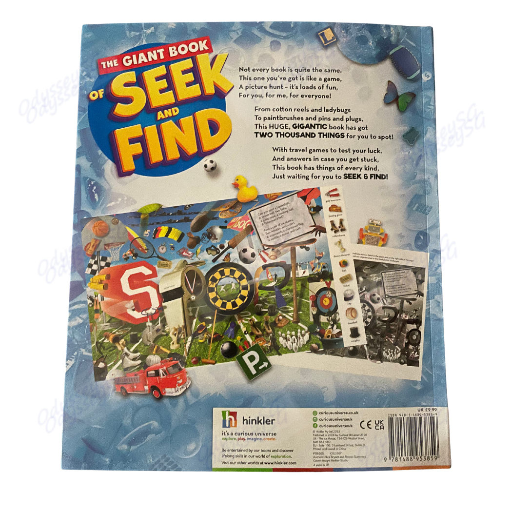 The Giant Book of Seek and Find - Over 2000 Hidden Objects to Find - Children Activity Book