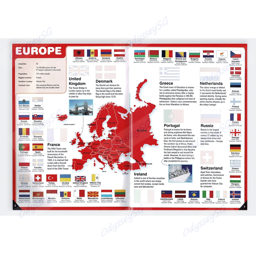 Flags of the World Sticker book with pull put World map