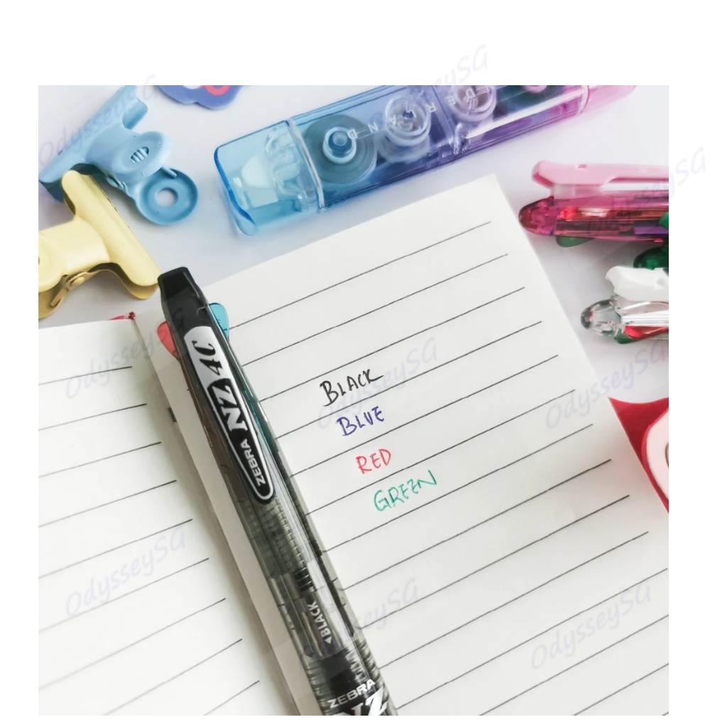 Zebra NZ4C Multi-Color Ballpoint Pen – 4 Ink Colors in One