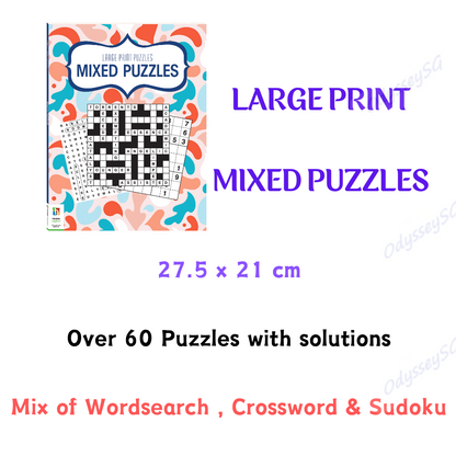 Large Print Puzzles - Mixed Puzzles - Sudoku / Wordsearch / Crossword