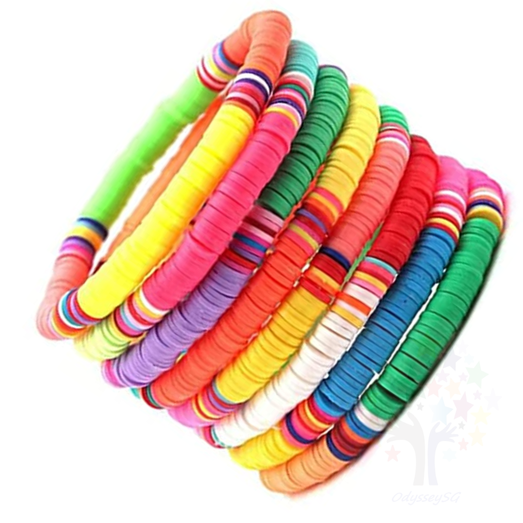 6mm Polymer Clay beads - DIY Bracelet Jewellery Beads kit - 4000 Beads - With Free String