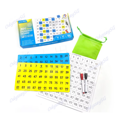 My Magnetic Hundred Board - Learn mathematical number concepts 1-100 - Age 3 and up