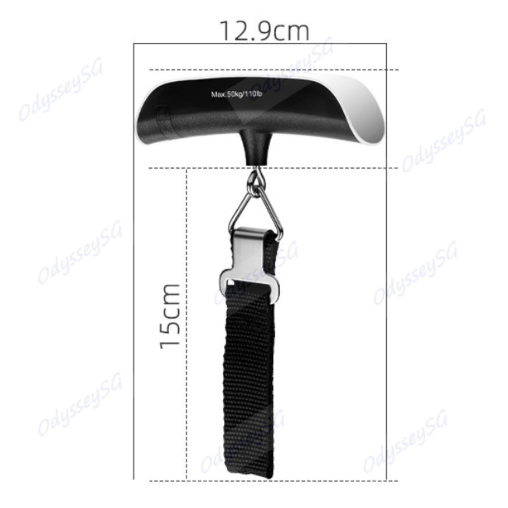 Portable Digital Pocket Luggage Hanging Scale - 50KG / 110 Lb Suitcase Baggage Travel Weighing Scale