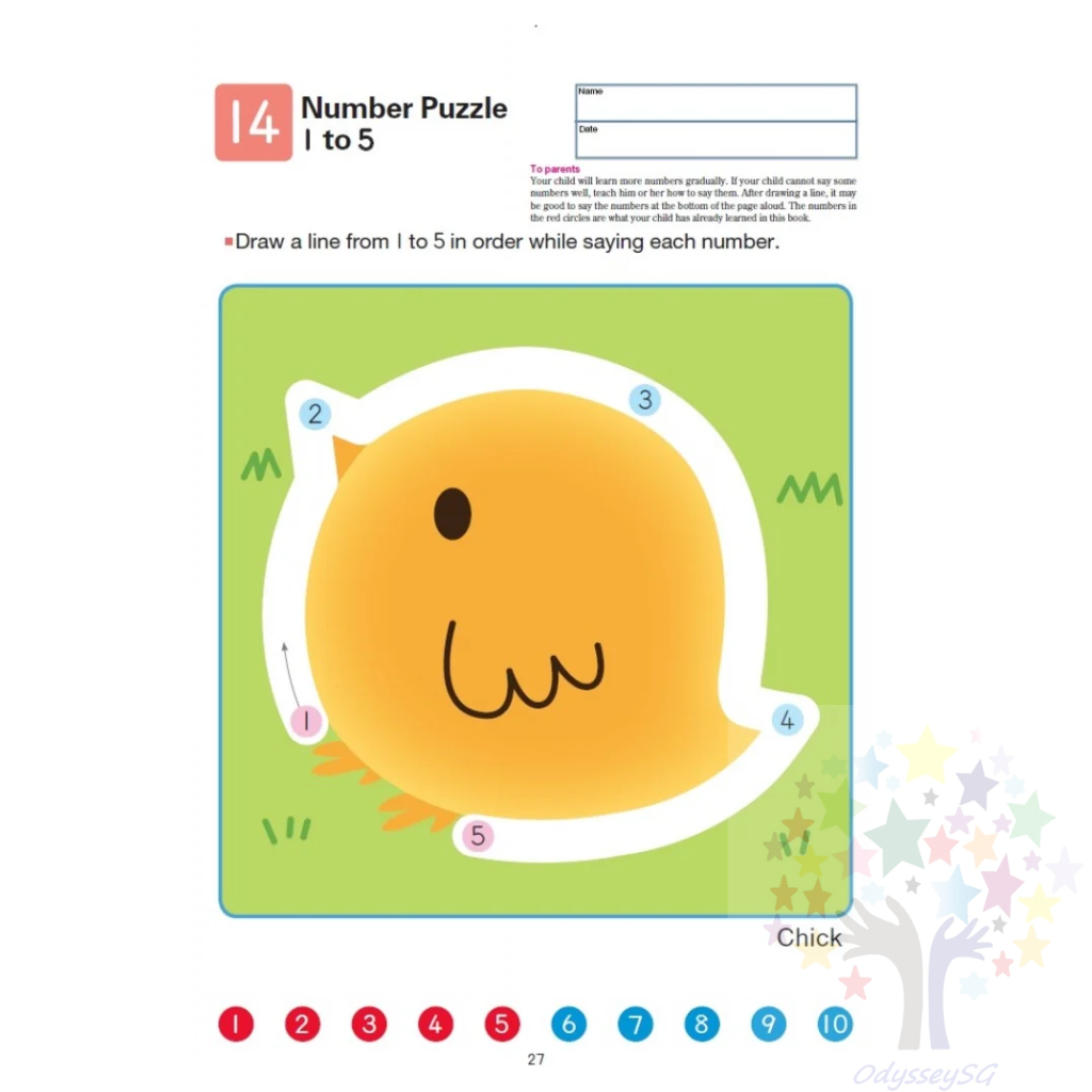 Kumon - My book of Numbers 1-10 - Preschool maths activity workbook - Age 2-4