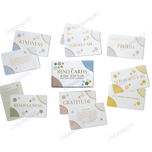Mind Cards for Kids – Daily Positivity & Mindfulness – 30-Card Set for Emotional Wellbeing