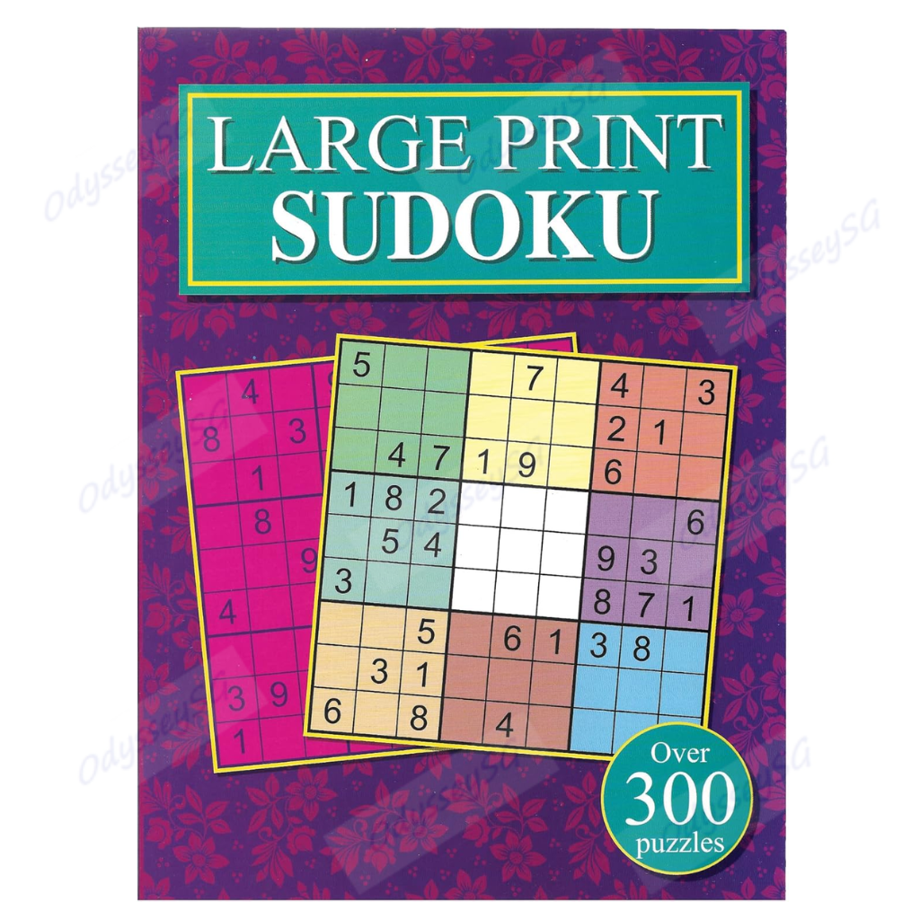[4 Book set] Large Print Sudoku Puzzle Books for Adults and Teens - Sudoku Activity Book Set