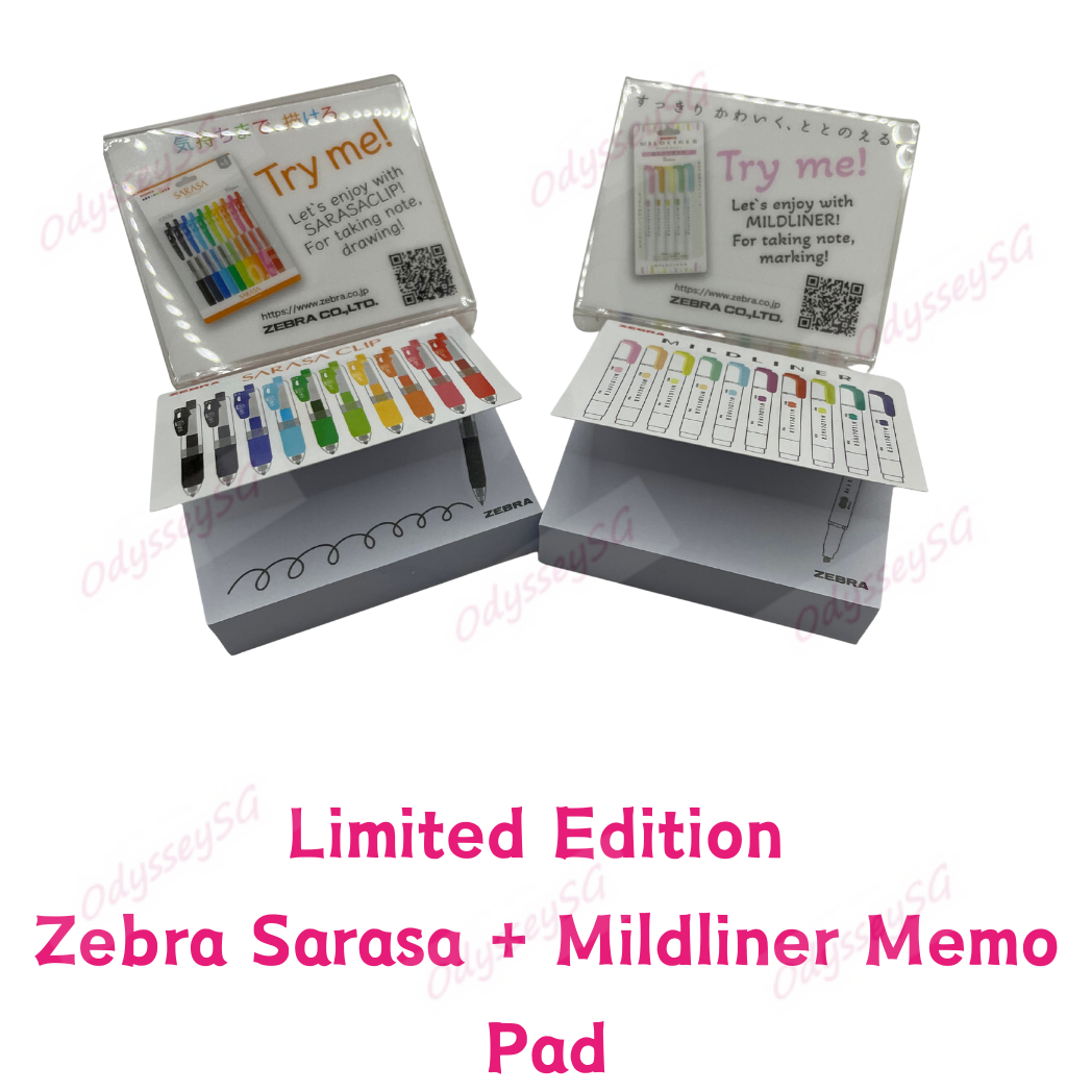 Zebra Limited Edition Gift Pack – Sarasa Clip Pen, Mildliner & Memo Pads