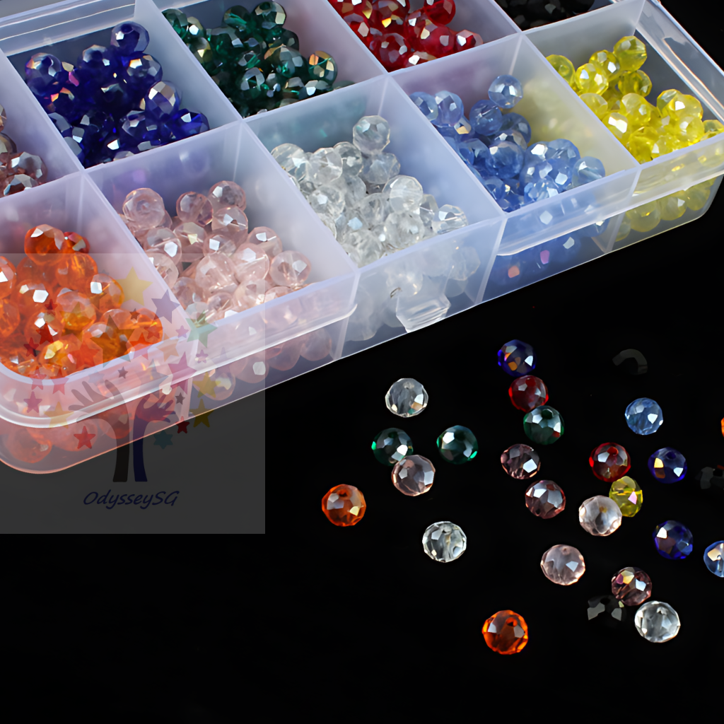 Crystal Wheel Rondelle Beads - 6mm x 5mm - DIY Beads - 500 Pcs - Free Crystal String