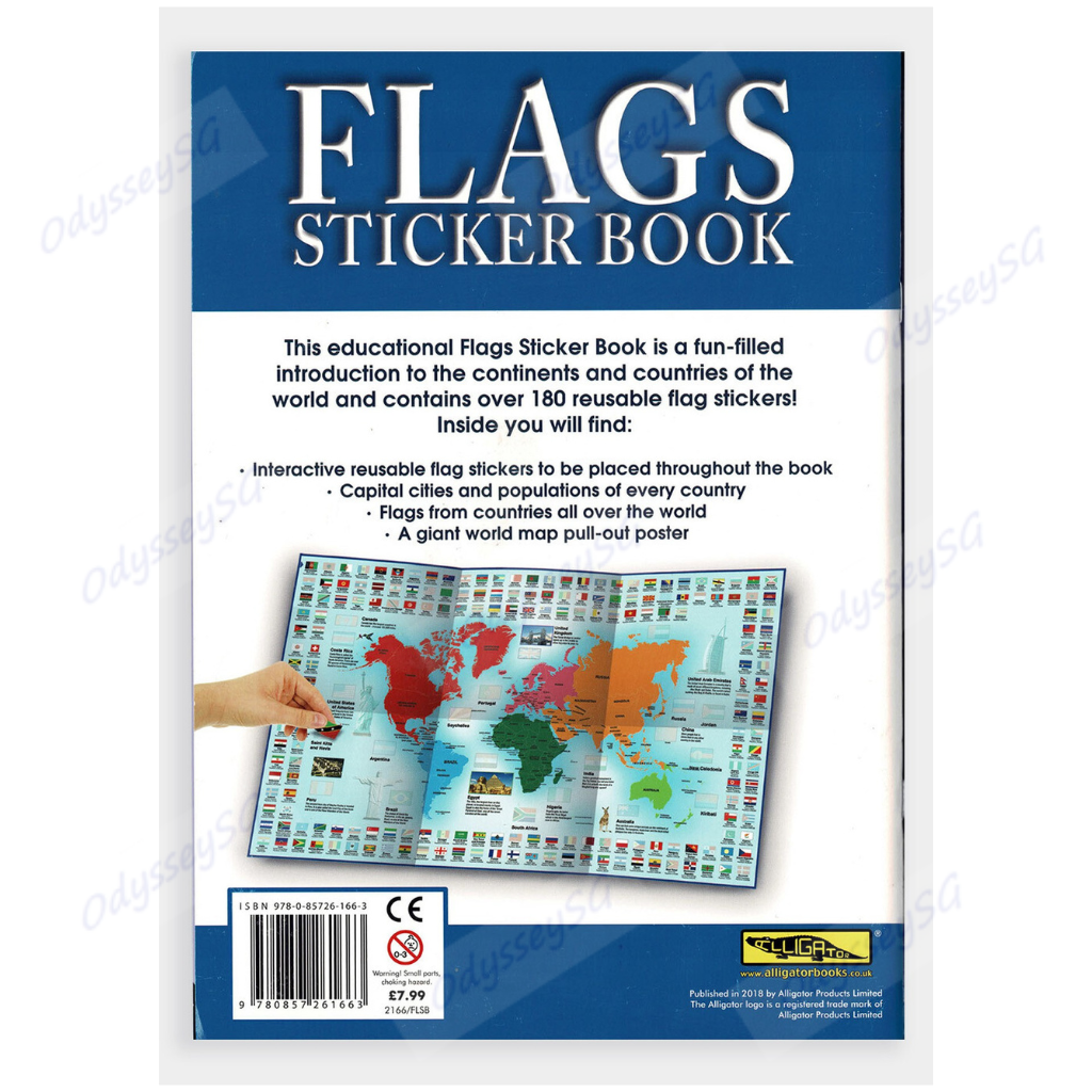 Flags of the World Sticker book with pull put World map