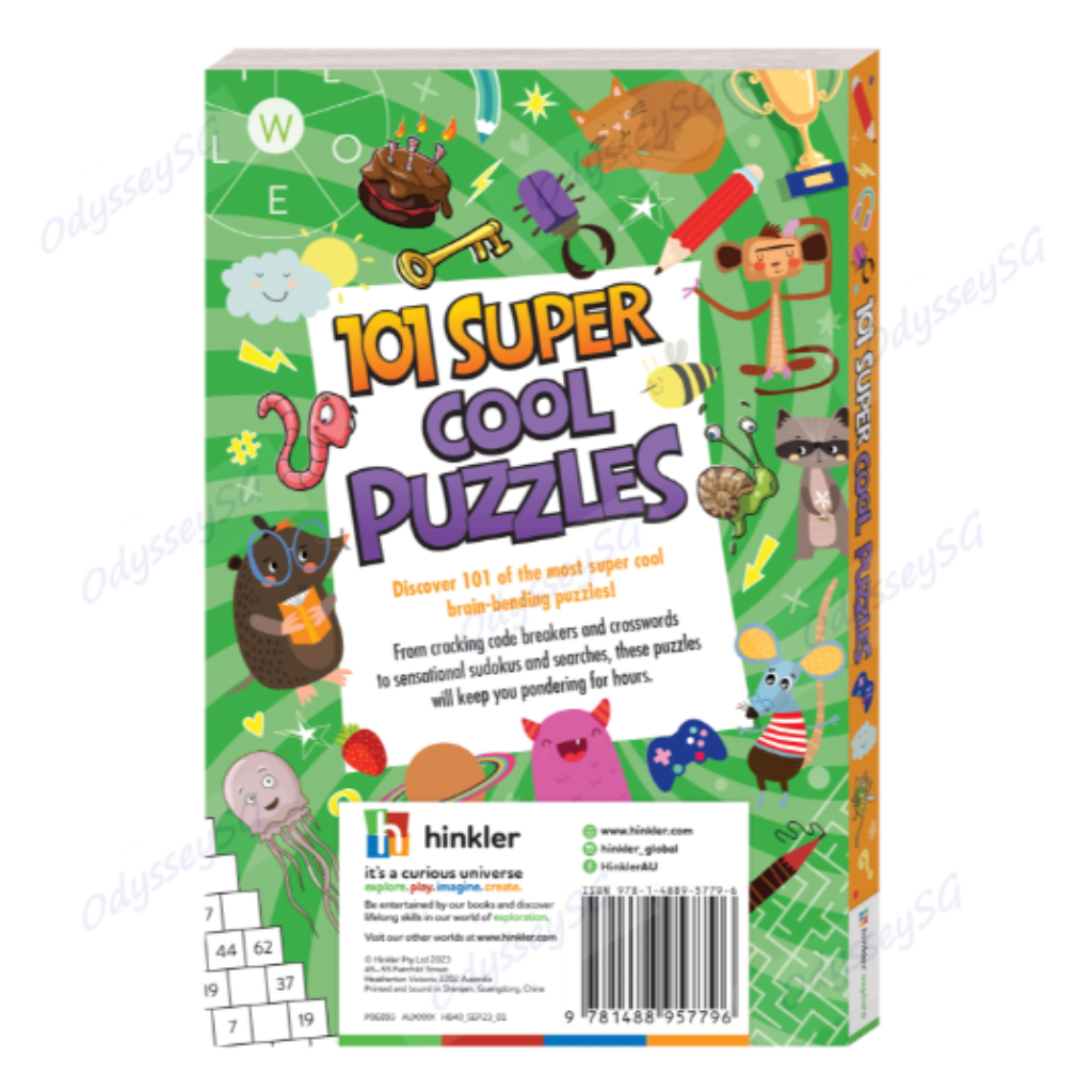 101 Super Cool Puzzles - Age 6 - 12 -mazes, crosswords, sudokus, dot-to-dot, word searches, code breakers