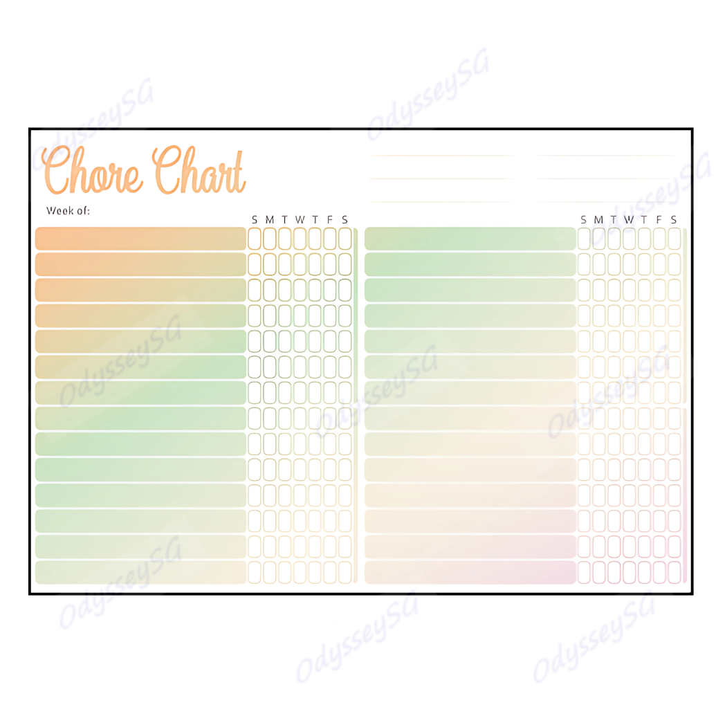 Magnetic Organiser Set, 40cm x 30cm, Monthly Planner Memo Board and Chore Chart with 4 Markers