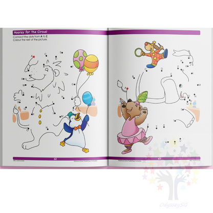 ABC Dot-to-Dot - Preschool children activity book - Age 3-5 - Alphabets Puzzles