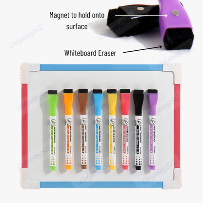 8 Pcs Magnetic Whiteboard Marker Set / Magnetic Whiteboard Eraser - Kids Office School Supplies