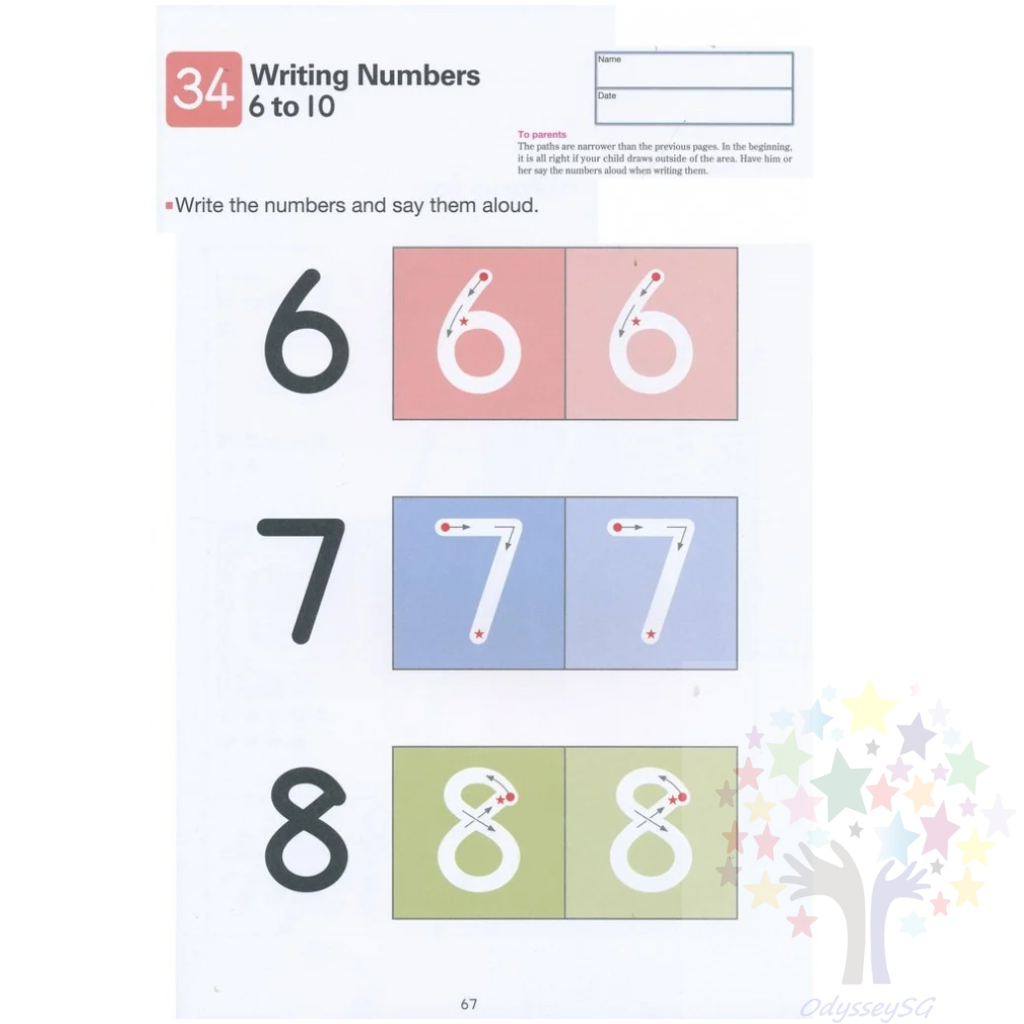 Kumon - My book of Numbers 1-10 - Preschool maths activity workbook - Age 2-4